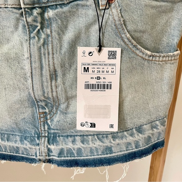 NWT Zara Denim Cropped Tank Top in Blue - M - Picture 4 of 5